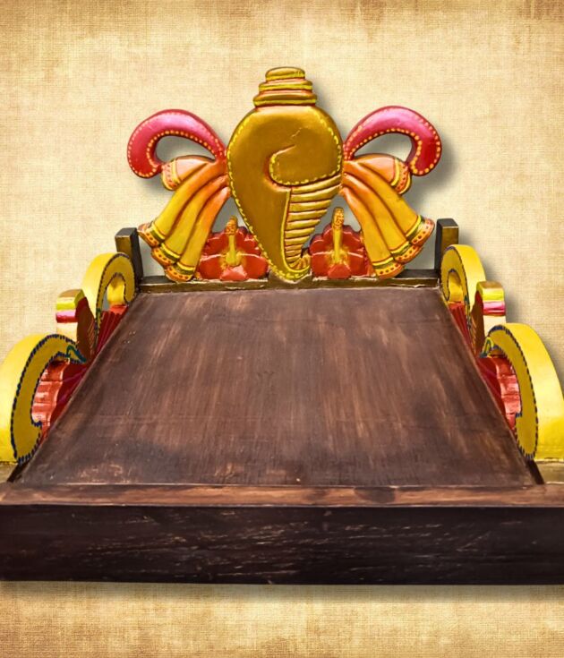 Ganesh Vaibhav Singhasan - Handcrafted Auspicious Wooden Throne